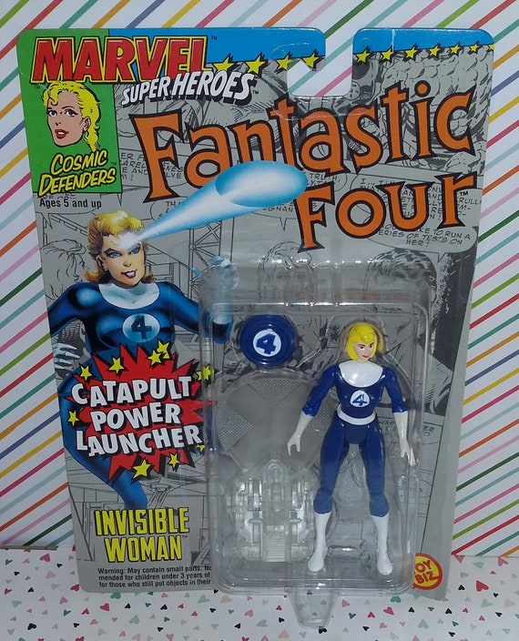 Vintage 1990s Marvel Toy Biz Fantastic Four Invisible Woman Carded