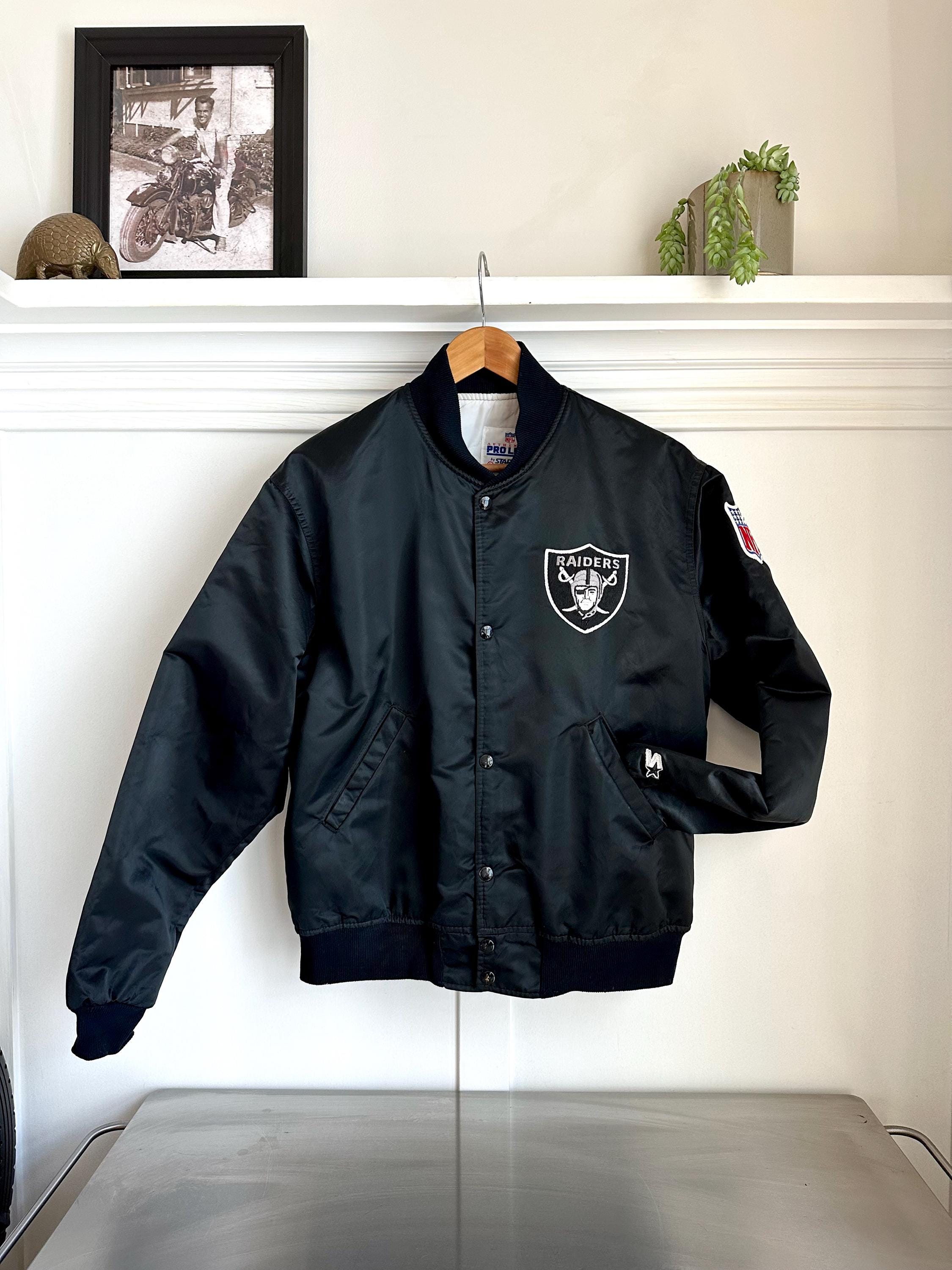 Vintage Oakland Raiders Pro Line Starter Satin Bomber Jacket