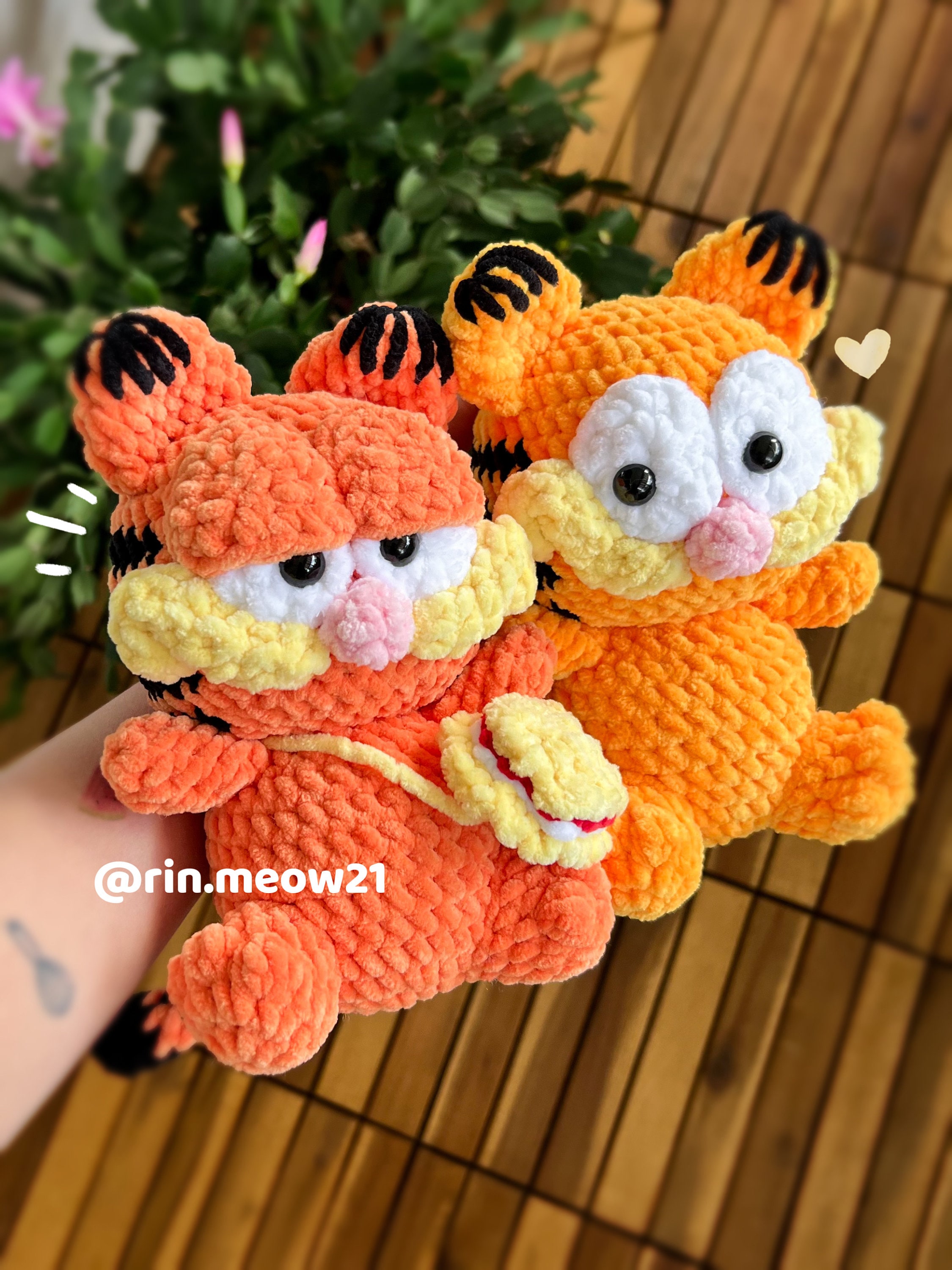 Crochet Pattern - Fat Orange Lasagne Meow, Lazy Chubby Orange Cat