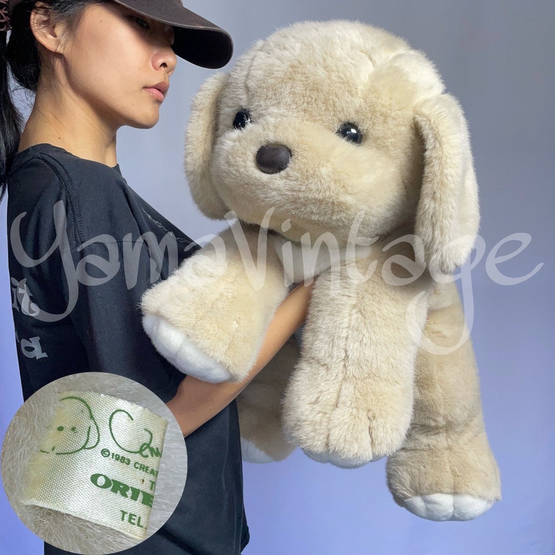 Vintage 1983s Large Size Umekichi Dog Plush Puppy Japan Second