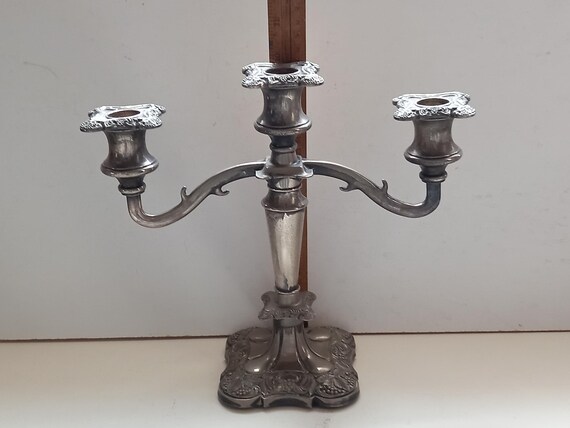 ヴィンテージ lanthe of england シルバーメッキ キャンド燭台 英国