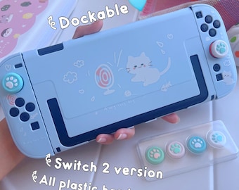 Starry Forest Breezy Cat Nintendo Switch 2 Case, Kawaii Switch