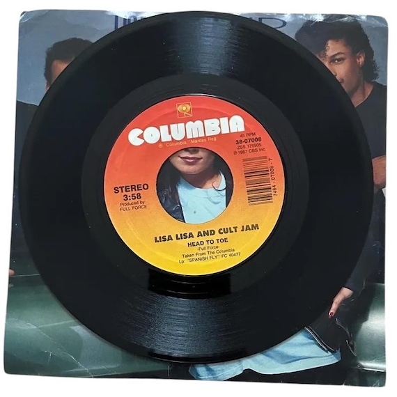 Head to Toe by Lisa Lisa and Cult Jam 38-07008 7” 45 RPM Vintage