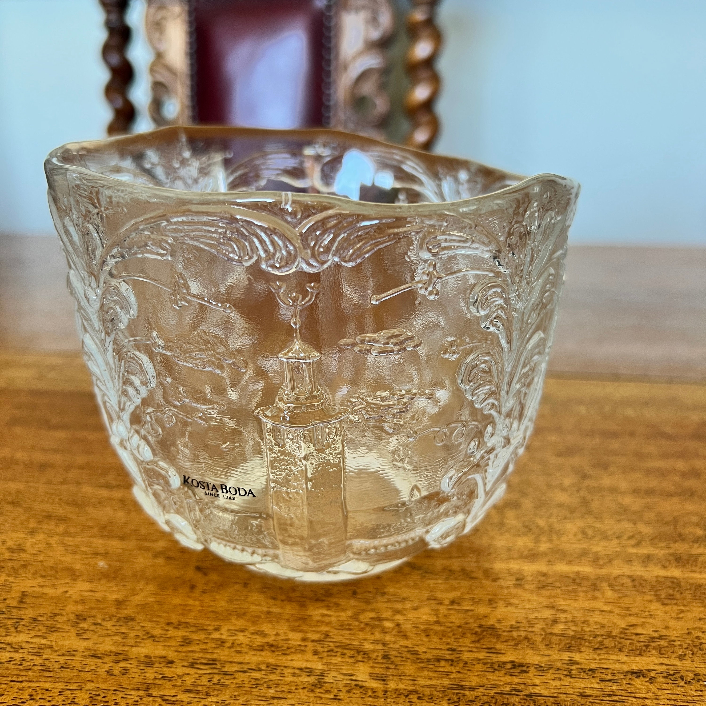 Glorious Vintage Kosta Boda Swedish Glass Asymmetrical Topped