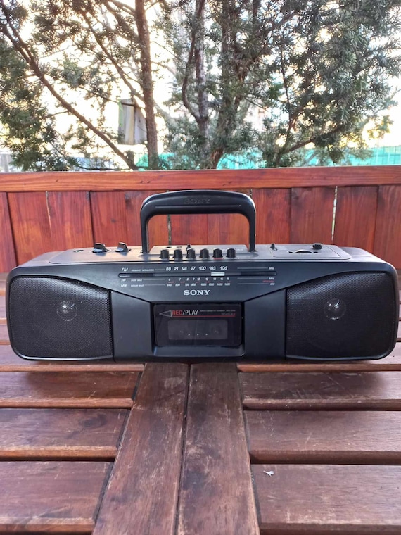 Sony CFS 2045 Vintage Japanese Boombox WE All Live in the Yellow