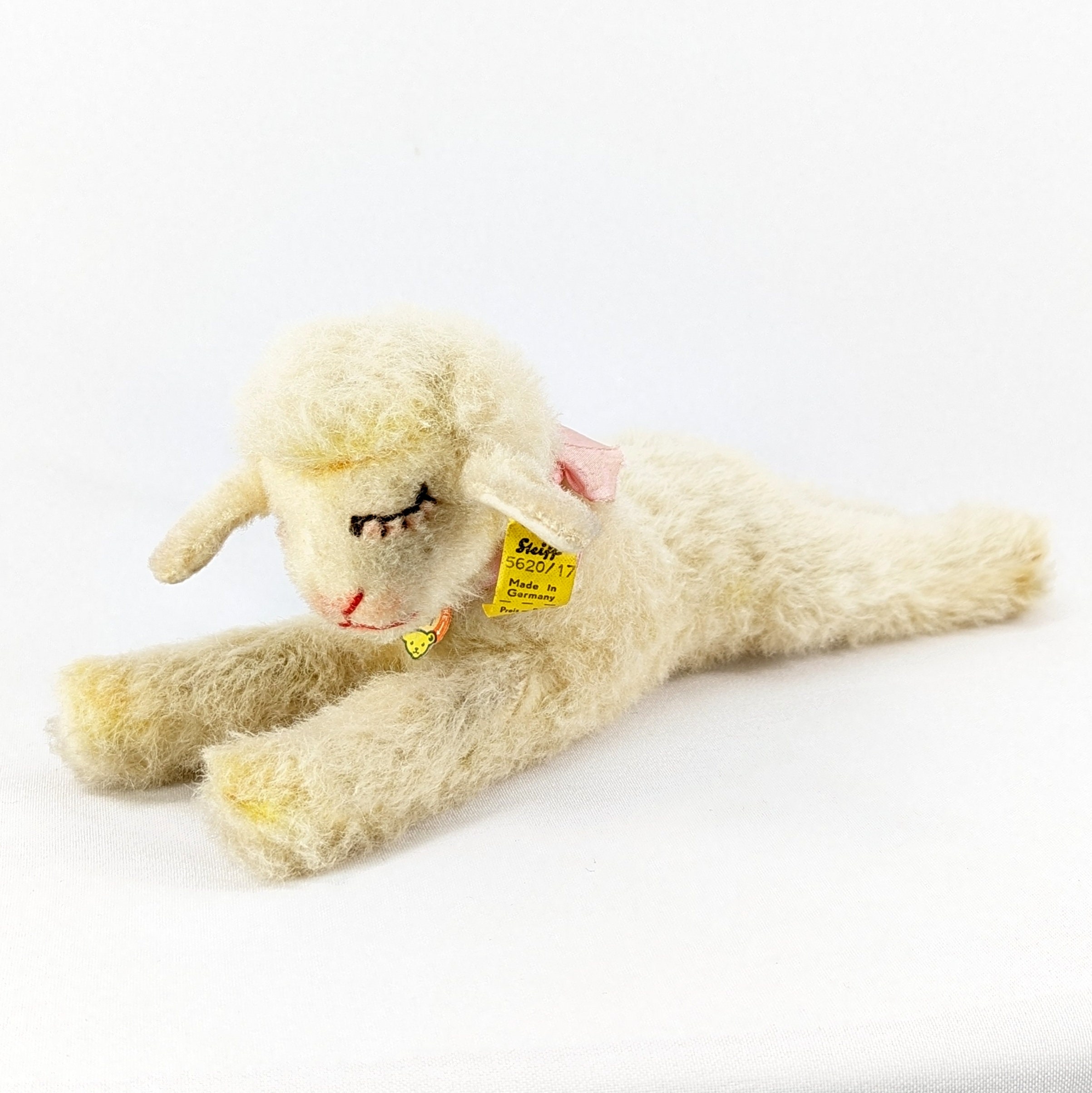 Steiff Floppy Lamby All Ids Sleeping Sheep 10 Inches Long Vintage