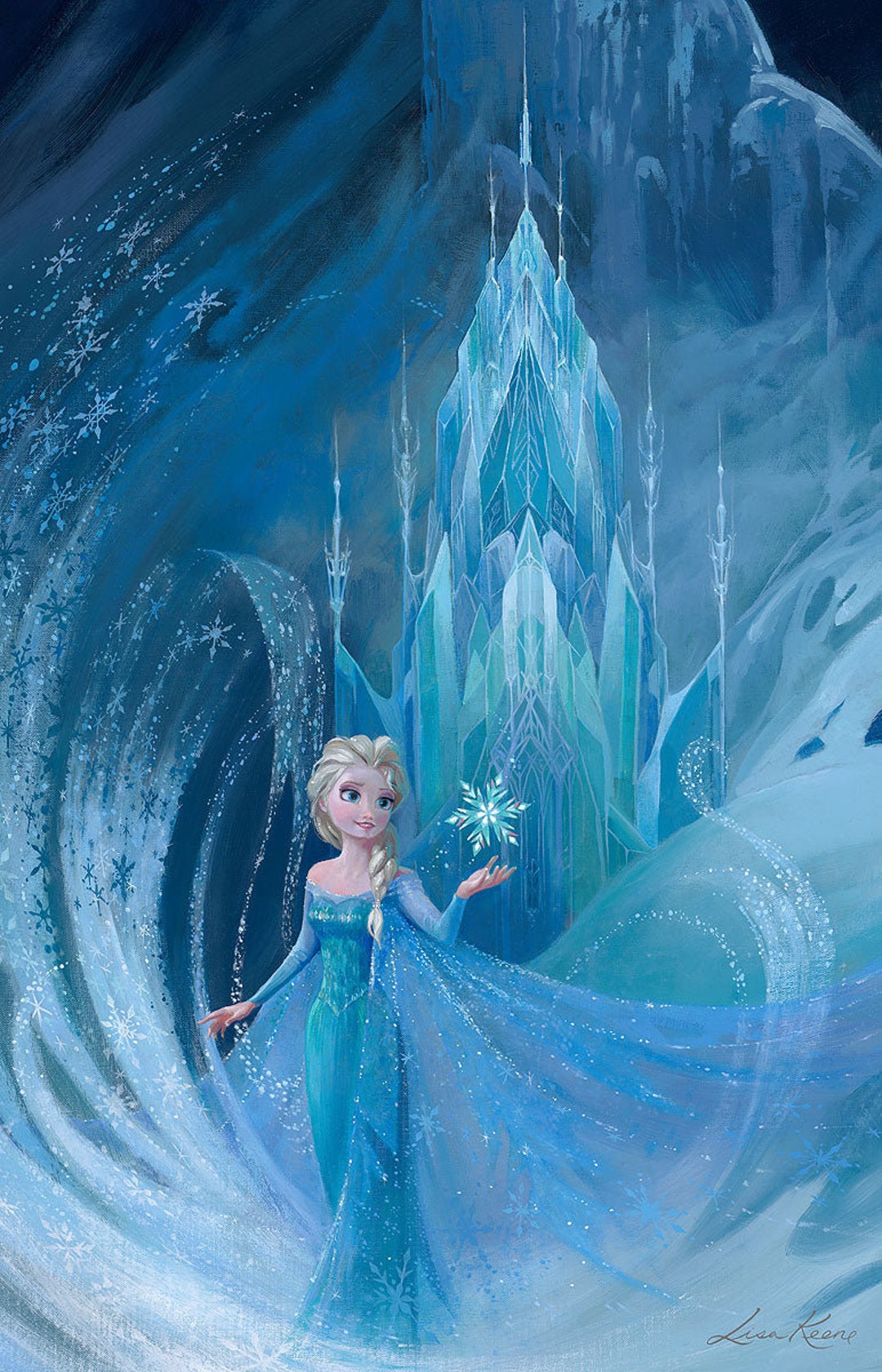 Elsa Frozen Walt Disney Fine Art Lisa Keene Signed Limited Edition