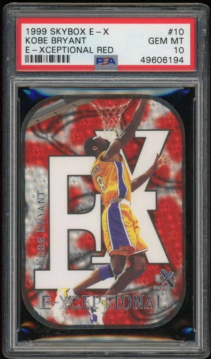1999 Skybox E-X E-XCEPTIONAL RED KOBE BRYANT Card #10 PSA 10 GEM