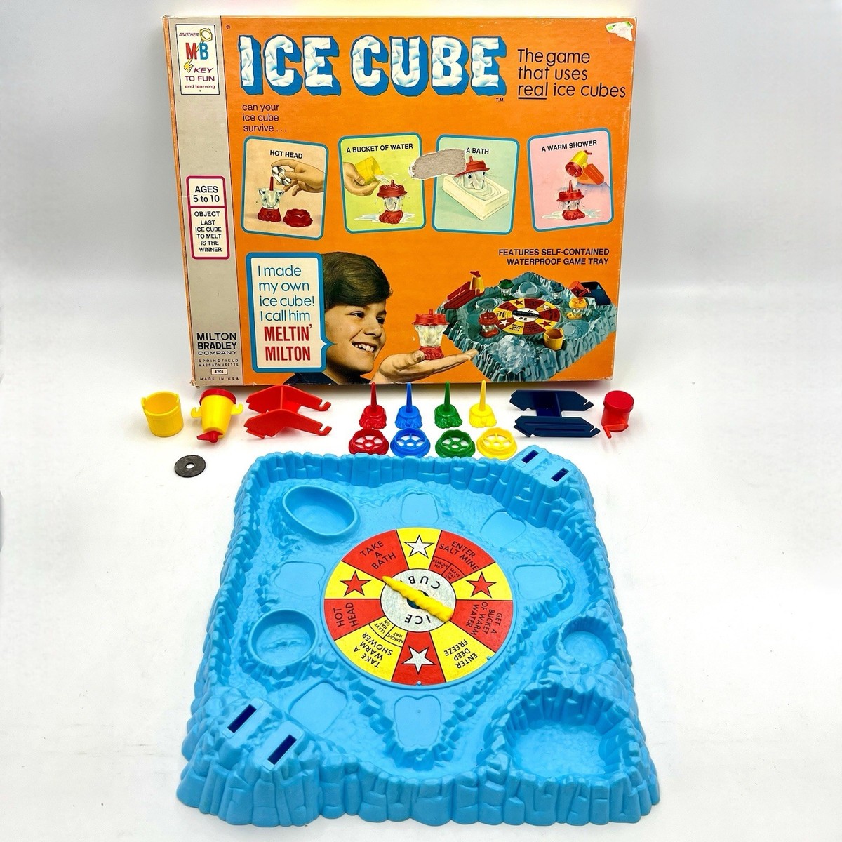 1972 Ice Cube Board Game by Milton Bradley Complete (No Tray) Good