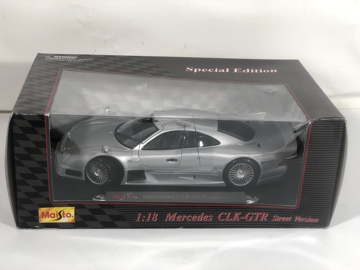 Maisto 1:18 Scale Mercedes Benz CLK-GTR Special Edition Silver