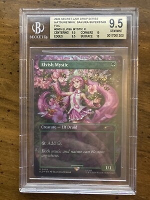 MTG Elvish Mystic FOIL Hatsune Miku: Sakura Superstar (SLD) 805