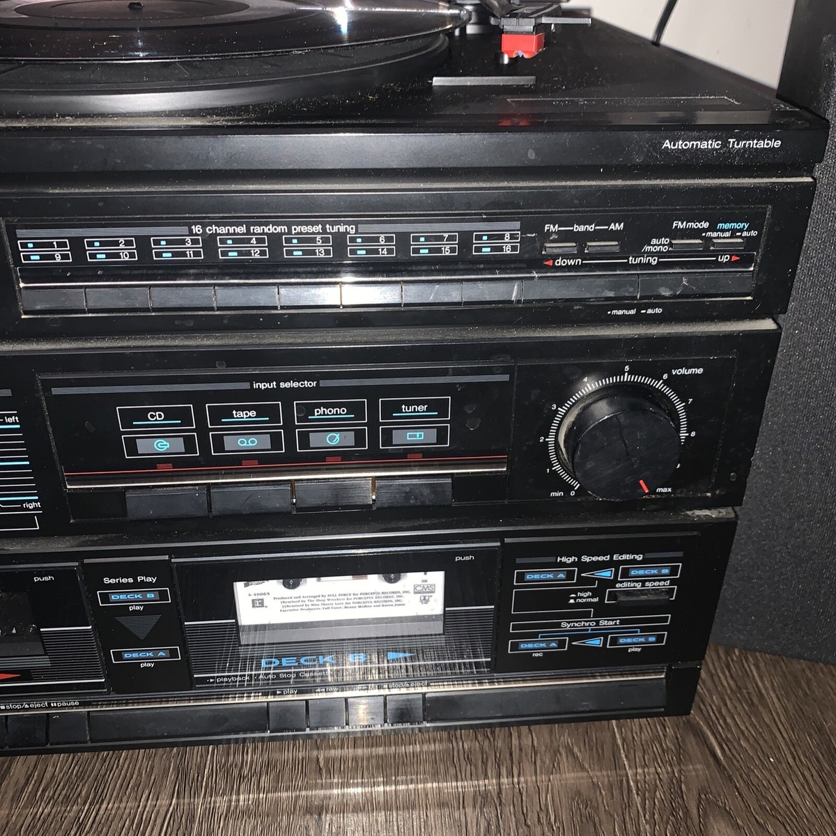 Panasonic Music Stereo System SG-D16 Dual Cassette AM FM