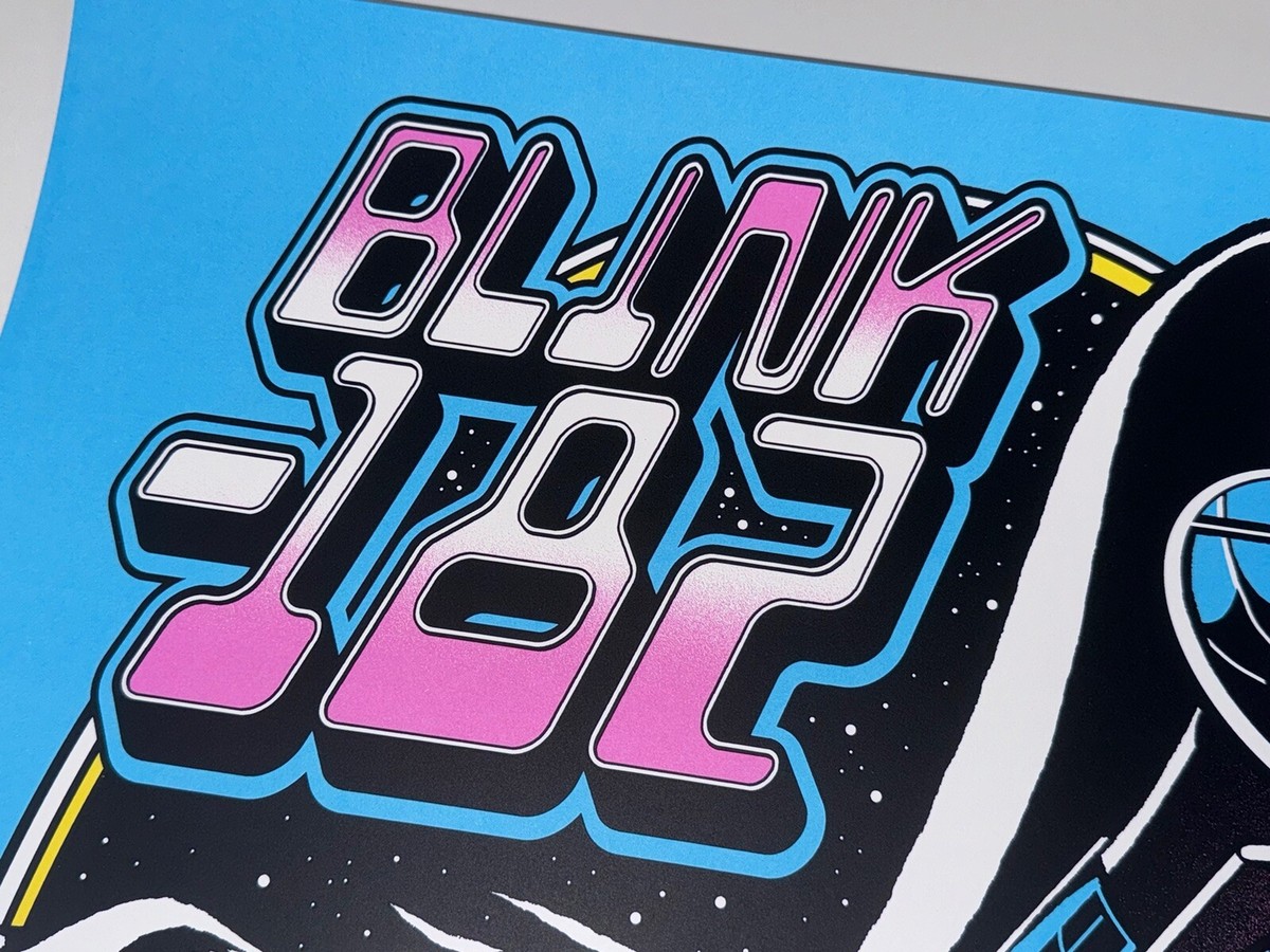 Blink 182 Poster San Antonio TX Frost Bank 2024 Silkscreen