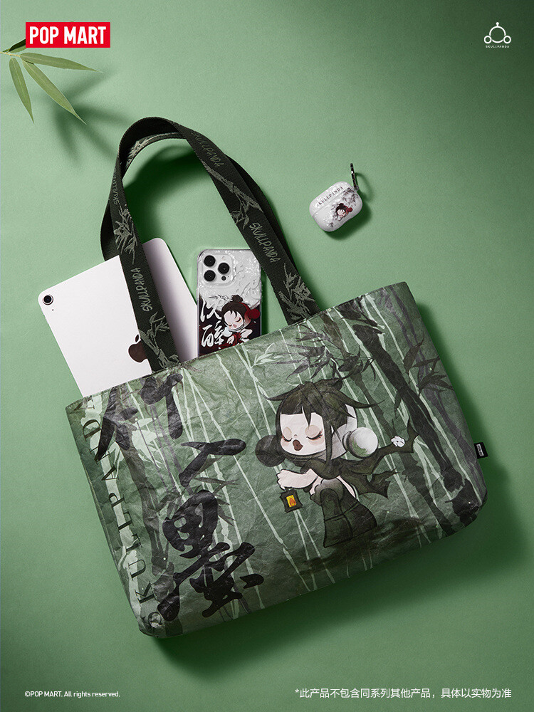 Authentic POPMART SKULLPANDA Courtyard Ink Plum Series Tote bag | eBay