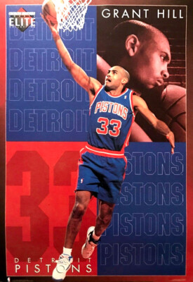 Grant Hill ELITE SERIES Detroit Pistons 1995 NBA Basketball 23x35