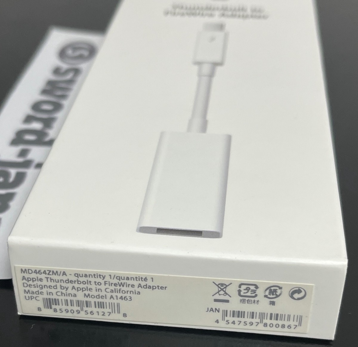 Apple Thunderbolt to FireWire Adapter Cable MD464ZM/A A1463 NEW
