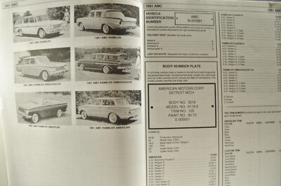 アメ車 洋書 American Car ID Numbers1960-69 アメ車 洋書 American