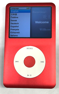 APPLE iPOD CLASSIC 7th Gen Red Apple 160GB HDD 650 mAh Mega