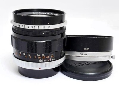 Canon FL 85mm F1.8 Telephoto Prime Lens with Hood Canon FD