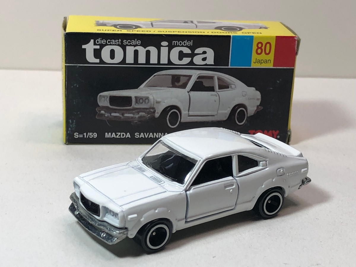 TOMY TOMICA No. 80 MAZDA SAVANNA GT RACING/RX-3 WHITE MADE IN