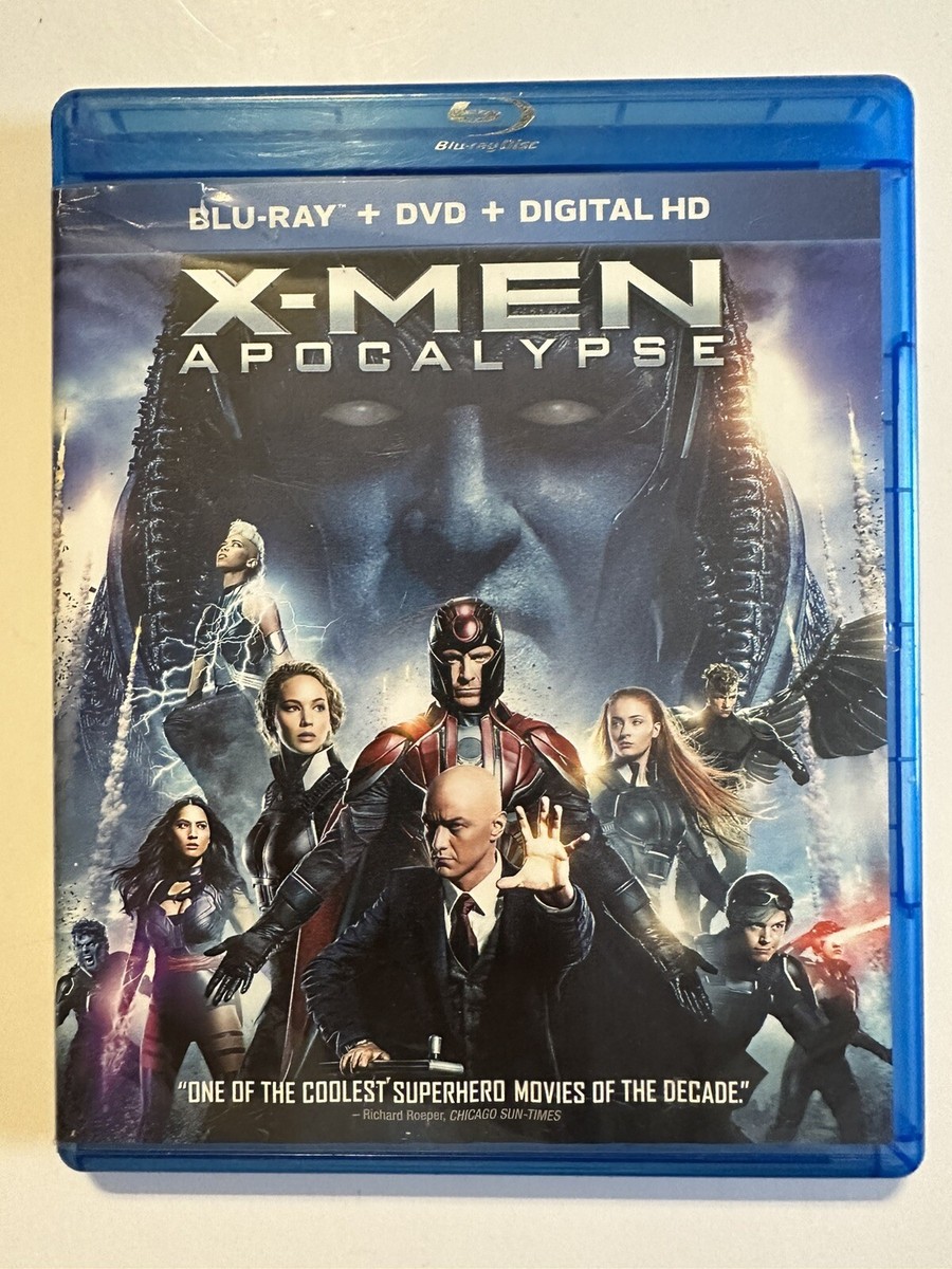 X-Men: Apocalypse (Blu-ray/DVD, 2016, 2-Disc Set) w/slipcover