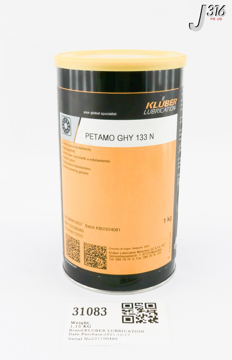 31083 KLUBER LUBRICATION ROLLING BEARING GREASE 1KG (NEW) PETAMO