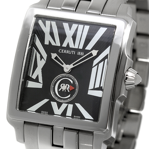 CERRUTI MEN'S ODISSEA UOMO SWISS STANLESS QUARTZ WATCH NEW BLACK