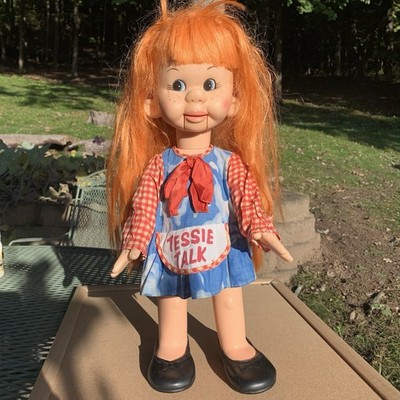 Vintage 1974 Horsman Tessie Talk Ventriloquist Moving Mouth 18