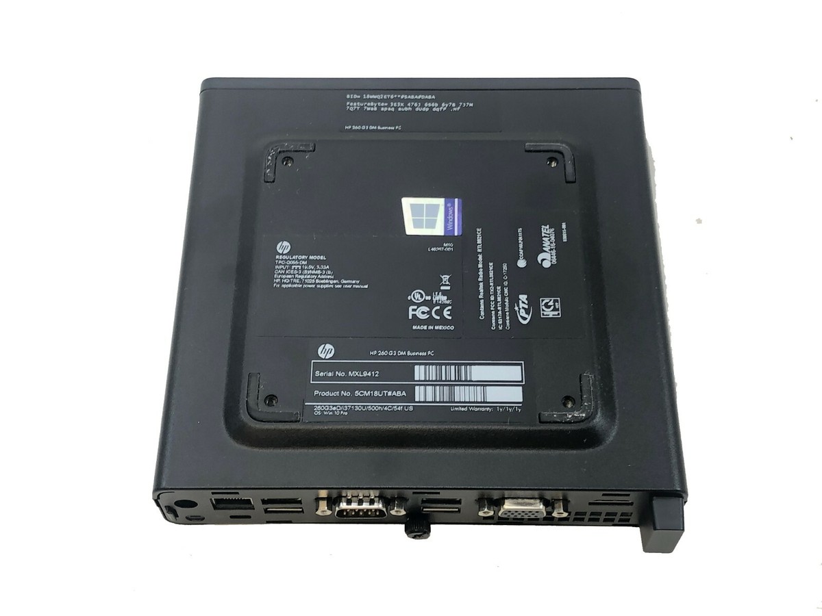 HP 260 G3 Desktop Mini Core I3-7130U 2.7GHz HDD 1TB RAM 4Gb