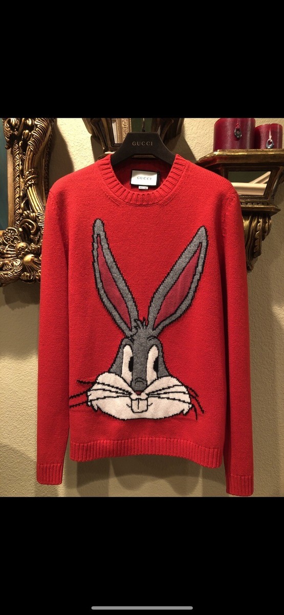 100% Authentic GUCCI Red Bugs Bunny Wool Sweater Size: L | eBay