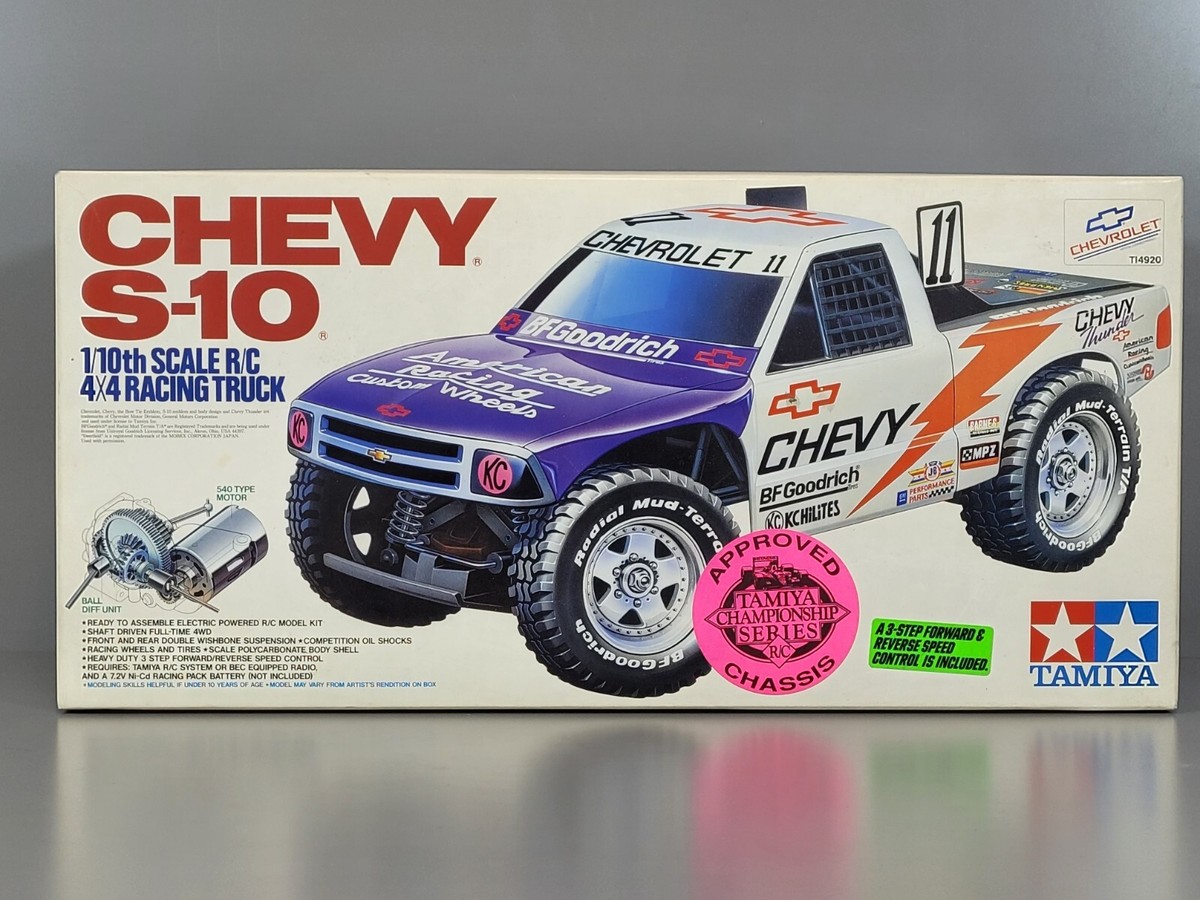 Rare Vintage New Tamiya 1/10 R/C Chevrolet Chevy S-10 4x4 Racing