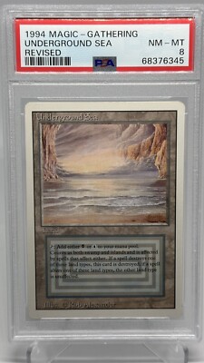 1994 MTG Revised Underground Sea Graded PSA 8 NM-MINT Magic The