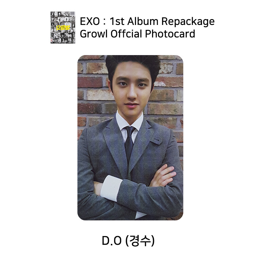 EXO 1st album GROWL Repackage Official Photocard Korean Version