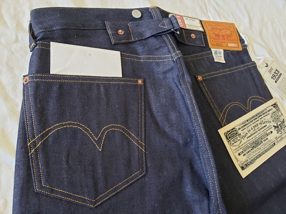 LEVI'S 1933 501 xx LVC Vintage Clothing Raw Selvedge 1937 Cinch