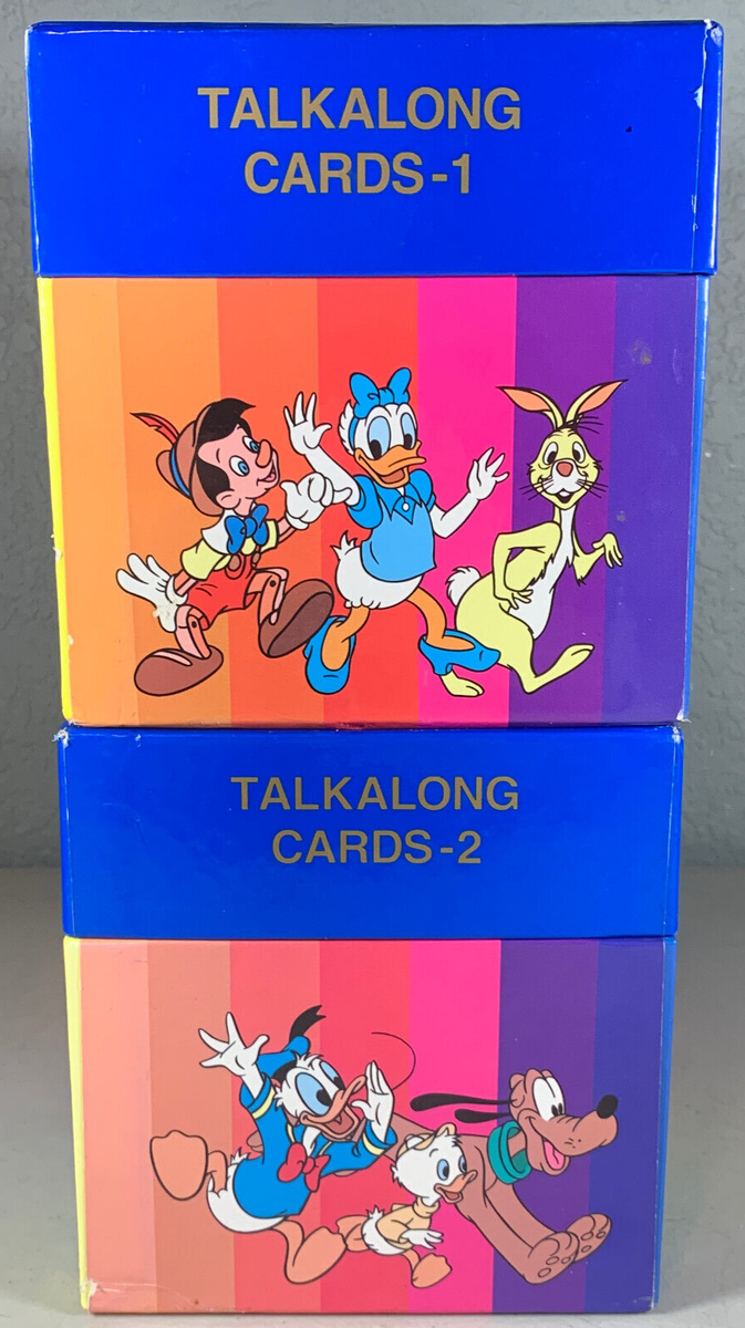 Rare Disneys World of English Talkalong Cards Chinese 2 Box Set