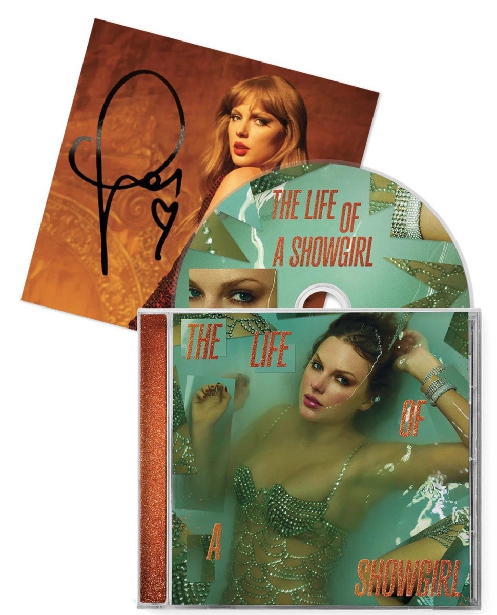 Taylor Swift The Life of a Showgirl CD with Hand Signed Photo #3
