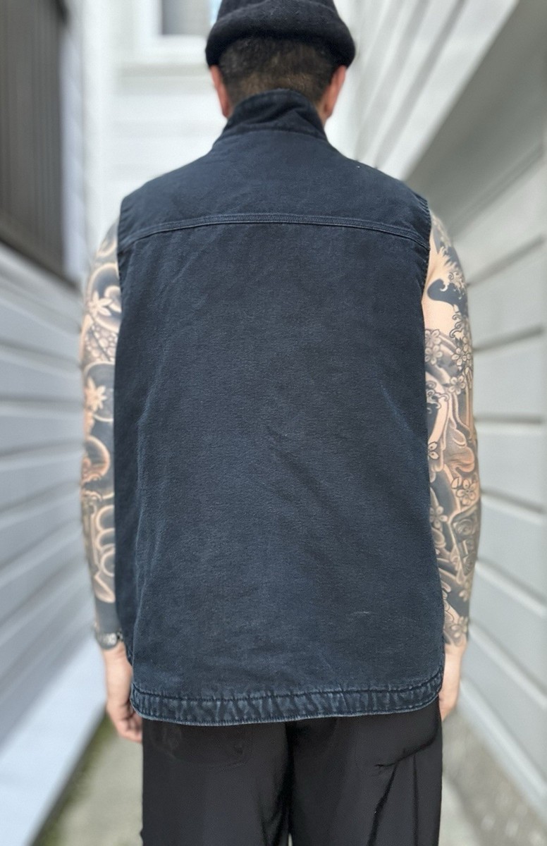 Carhartt Fleece Lined Canvas Vest Work Wear Americana XL Lightly