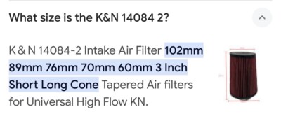 K&N replacement reusable intake filter 3