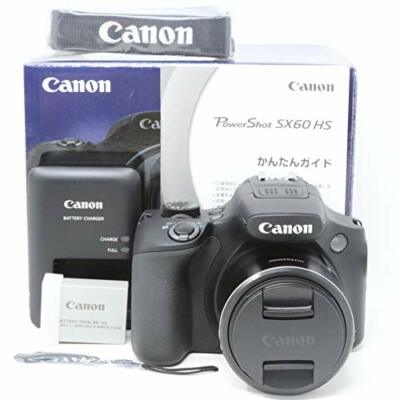 Canon PowerShot SX60 HS Black Digital Camera 16.8MP 65x zoom Wi-Fi