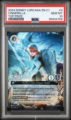 Disney Lorcana PSA 10 Cinderella - Stouthearted Challenge Top