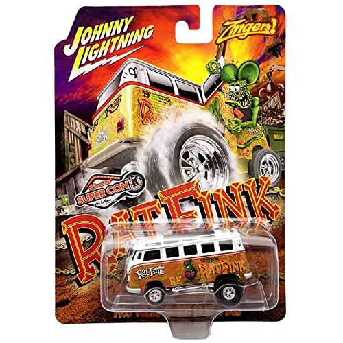 Johnny Lightning 1:64 Rat Fink 1965 VW Samba Bus Zinger - SUPERCON