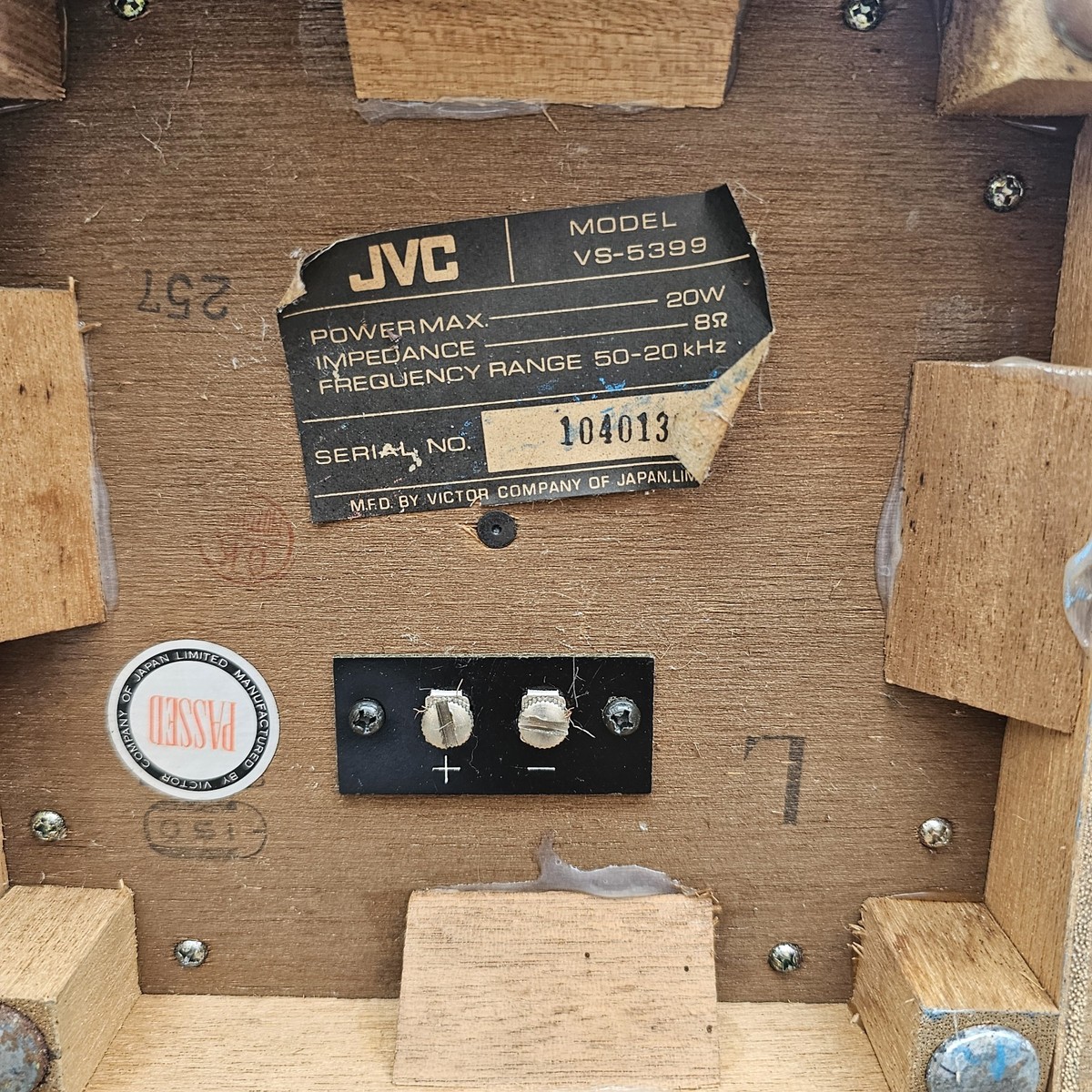 Vintage JVC Victor VS-5399 Twin Tower Speakers – Rare Japan