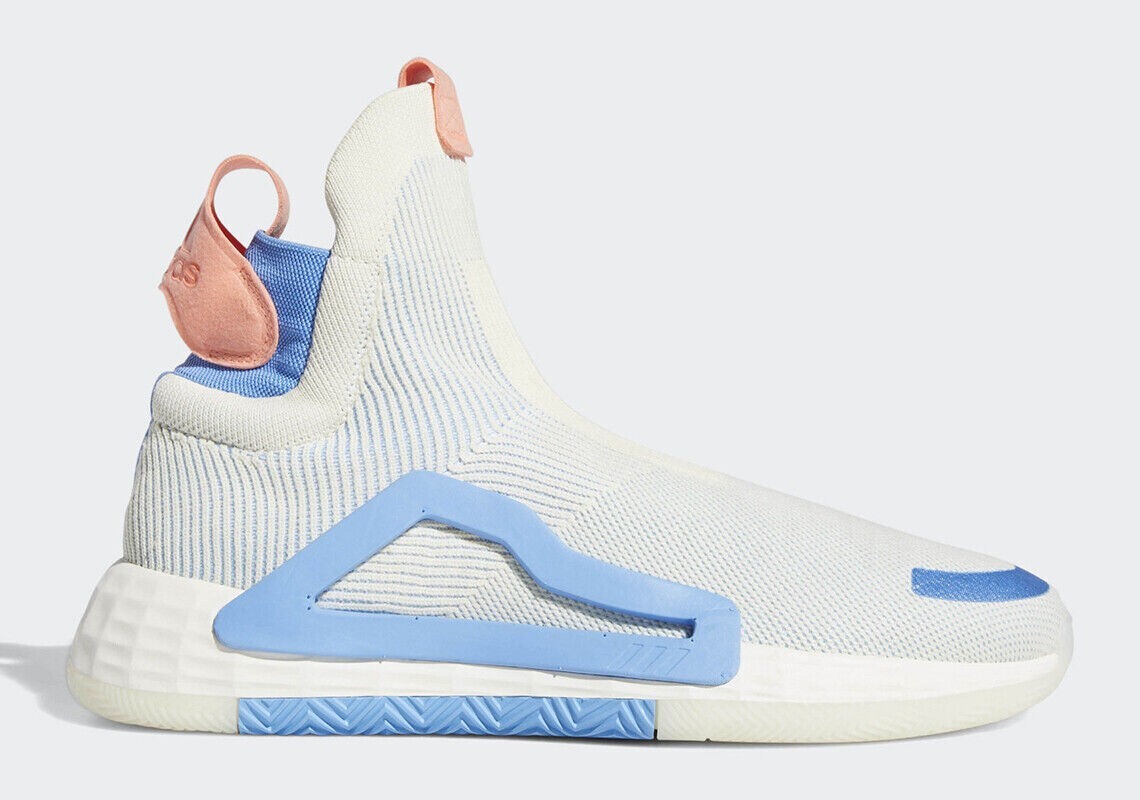 Adidas N3XT L3V3L Basketball Shoes Laceless White Gym Blue F36282
