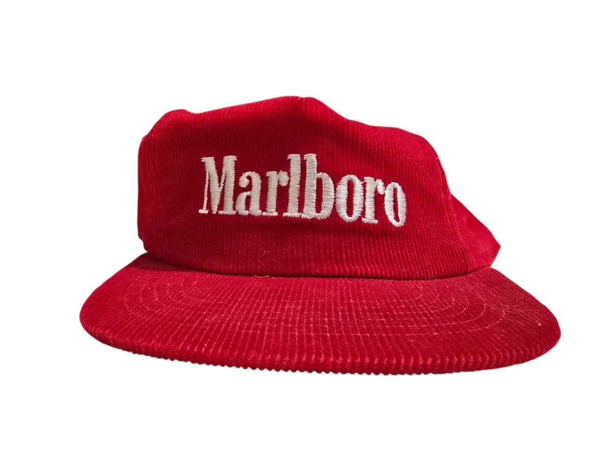 Vintage Marlboro Cigarettes Red Corduroy Snapback Hat | eBay
