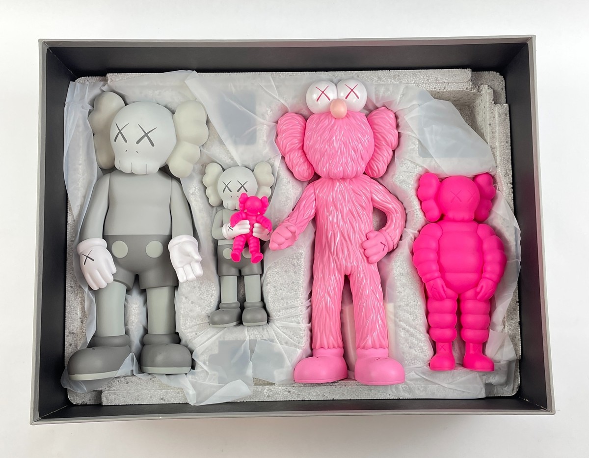 KAWS Family Vinyl Figure Grey Pink Open Edition Set | eBay