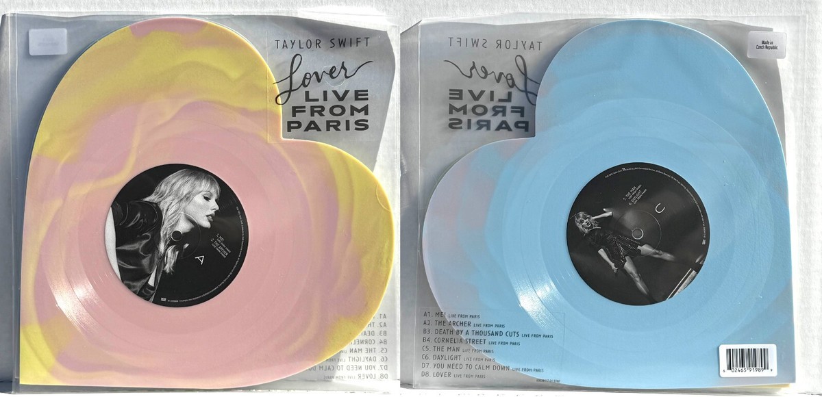 💗 Taylor Swift Lover Live From Paris Heart Shaped Vinyl - 2025