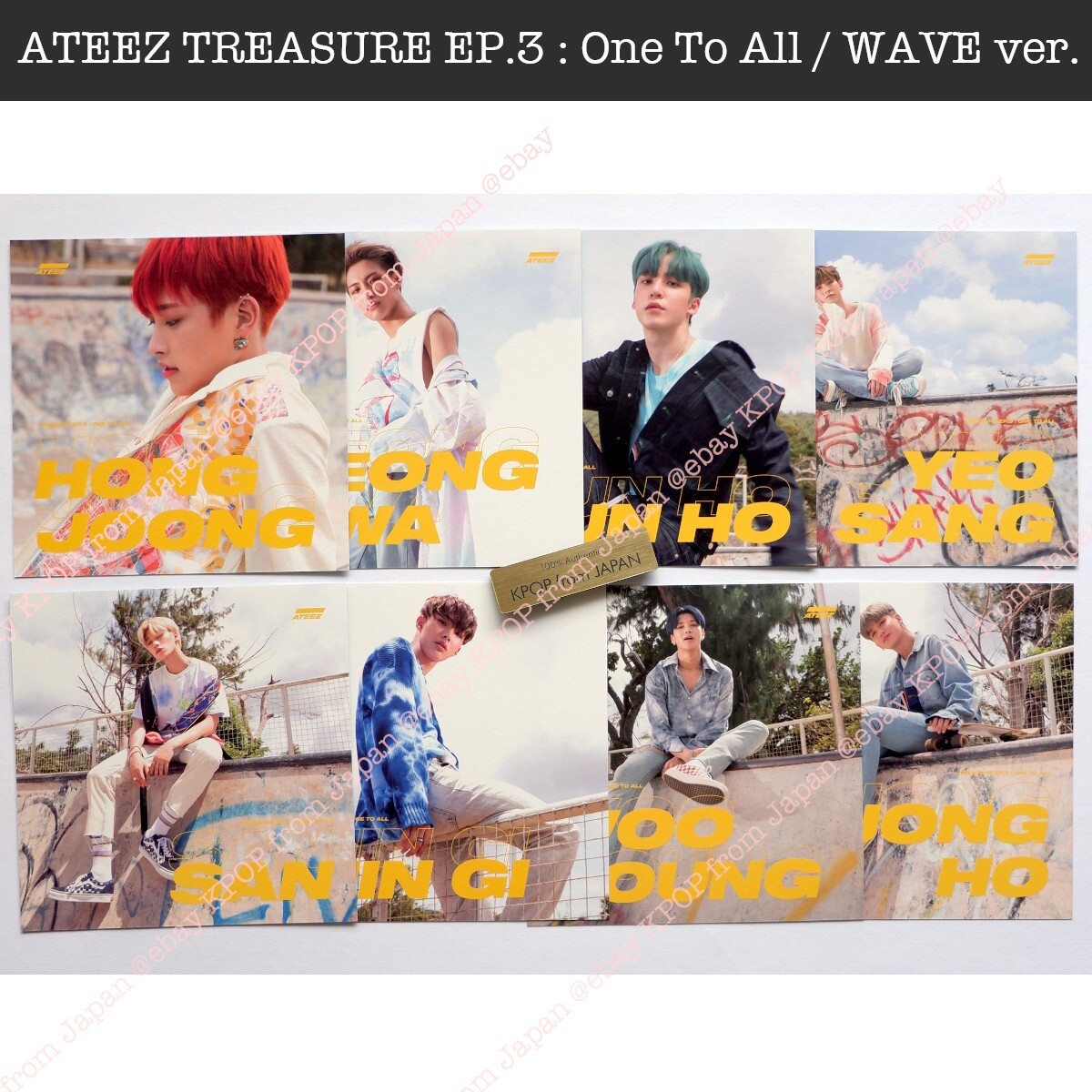SAN ATEEZ TREASURE EP.3 : One To All / WAVE ver. Album + Photocard