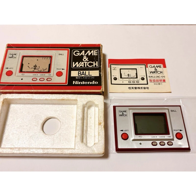 NINTENDO GAME AND & WATCH ball 1980 Original Version w/ BOX Tested