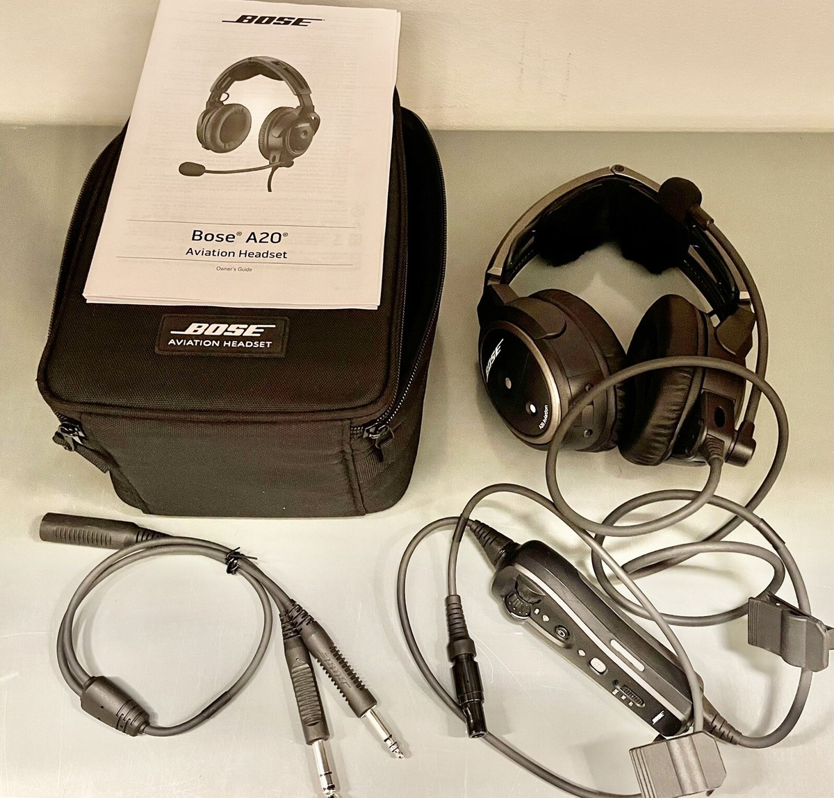 Bose A20 Aviation Headset with Bluetooth & 6 Pin Cable (Included G