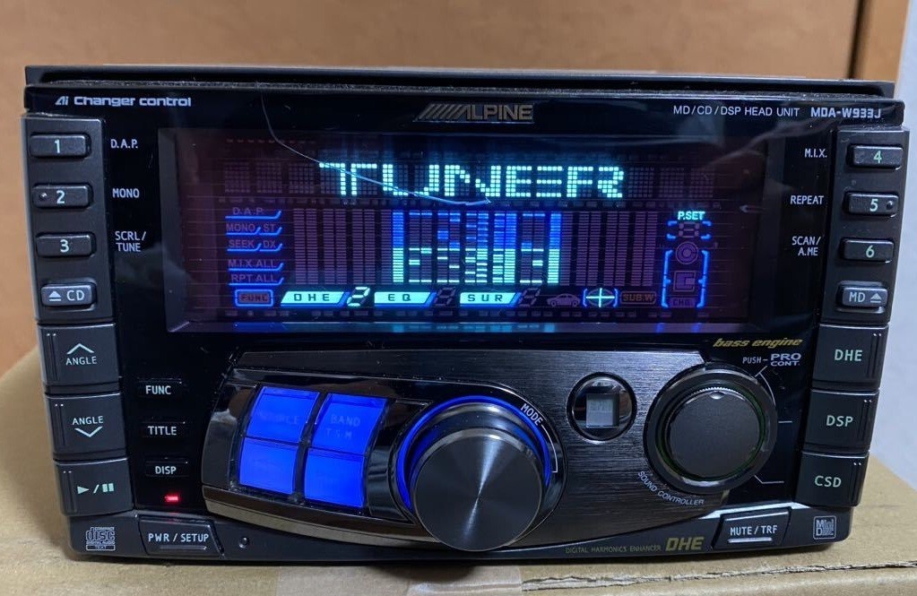 ALPINE MDA-W933J CD MD PLAYER AUX CAR AUDIO 2DIN DECK Confirmed